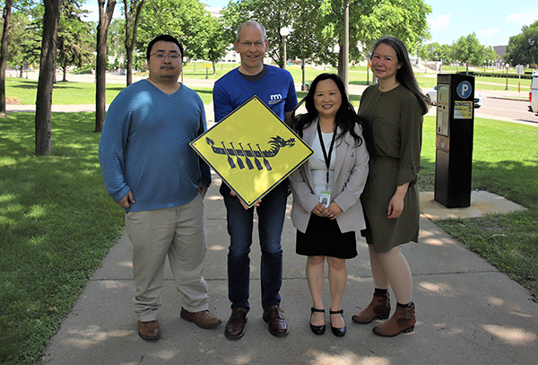 Photo: Chang Yang, Sophia Yang, Ericca Erhard and Tim Henkel.